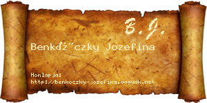 Benkóczky Jozefina névjegykártya